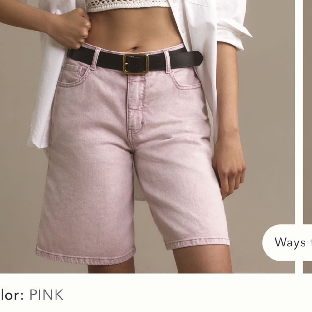 Pilcro Anthropologie classic Bermuda shorts Pink